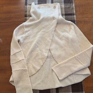 James Perse Cream Cowl Neck Sweater